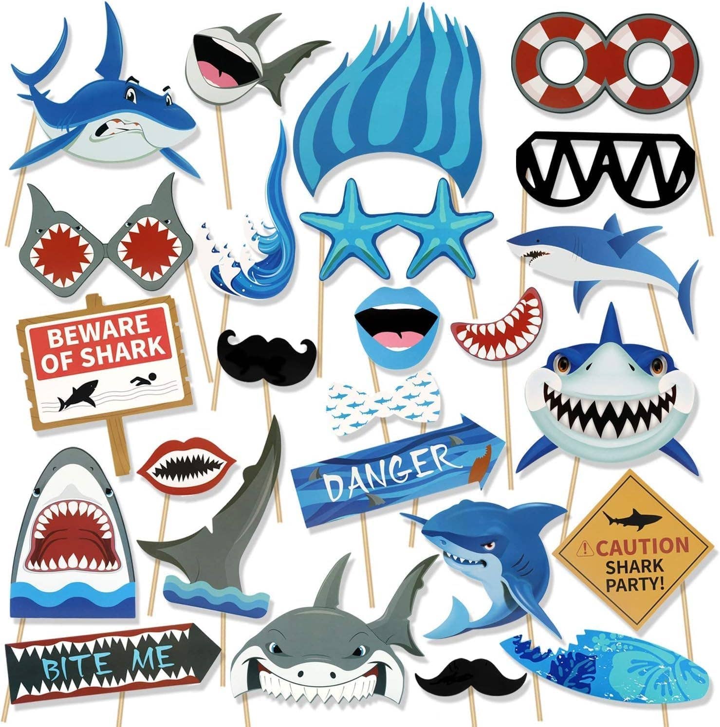 AZ Trading & Import (Toys, RC Toys & More) - Wholesale Party Sign/Banner - Photo Booth Prop Set (Shark Theme)0