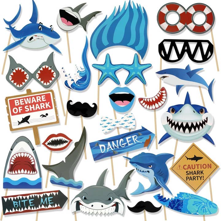 AZ Trading & Import (Toys, RC Toys & More) - Wholesale Party Sign/Banner - Photo Booth Prop Set (Shark Theme)