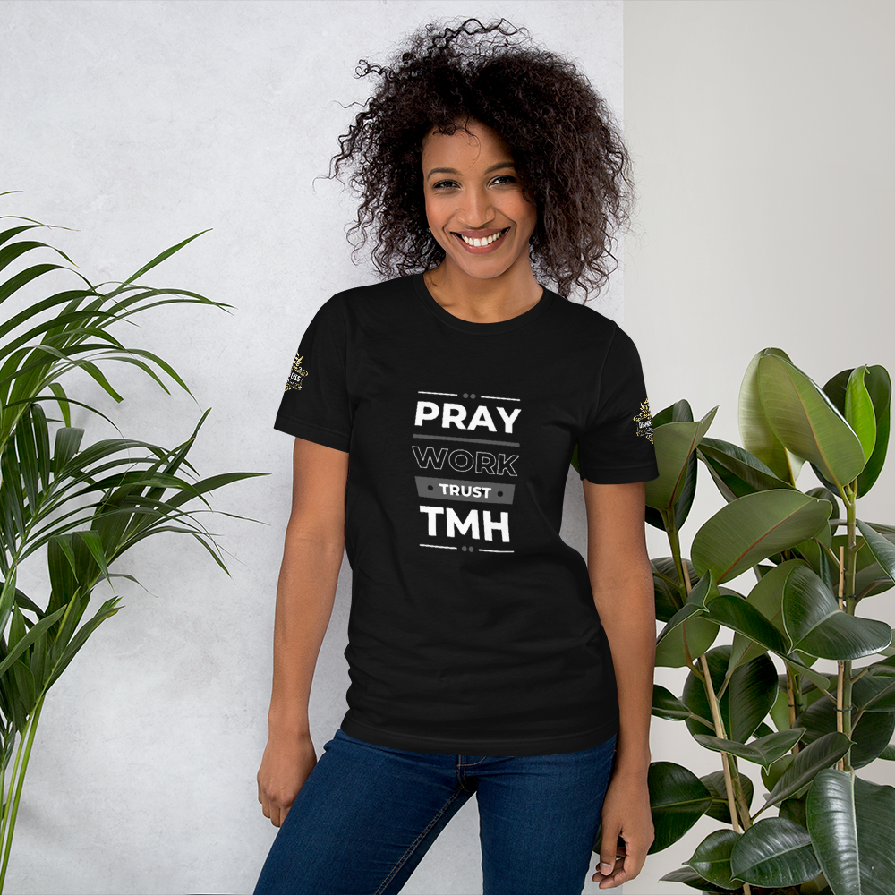 Diamond Eyes Enterprises - Wholesale Screen Printed T-Shirt - Women's - Pray, Work, Trust The Most High T-Shirt3