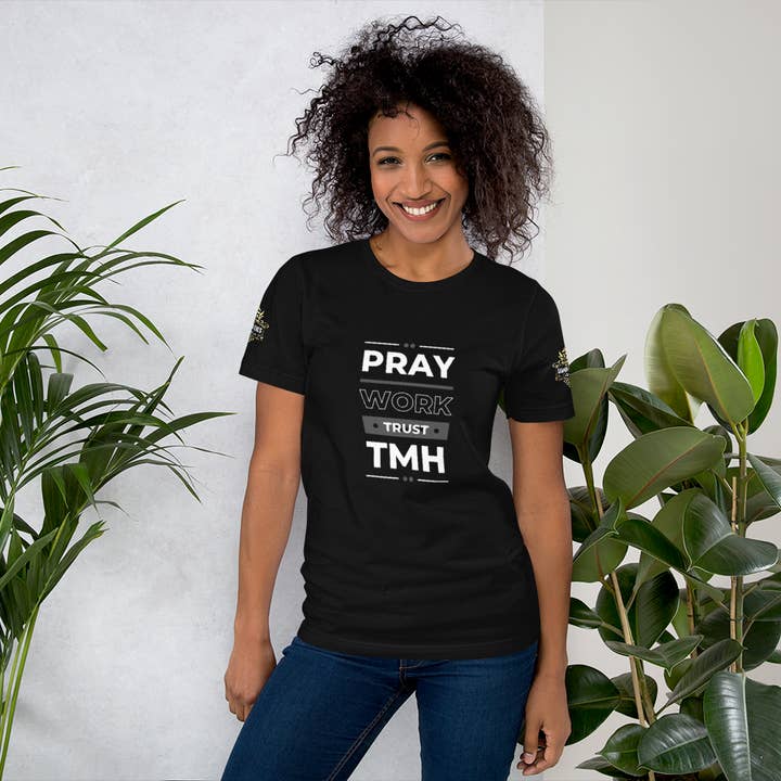 Diamond Eyes Enterprises - Wholesale Screen Printed T-Shirt - Women's - Pray, Work, Trust The Most High T-Shirt3