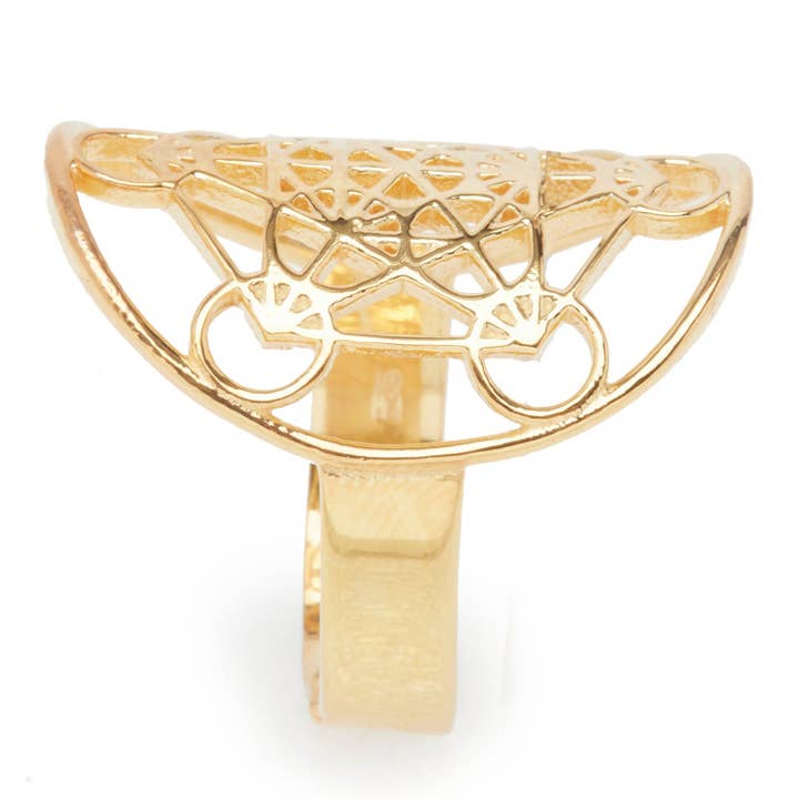 KARMA YOGA SHOP - Wholesale Cocktail/Statement Ring - 925 Silver Metatron Cube Ring4