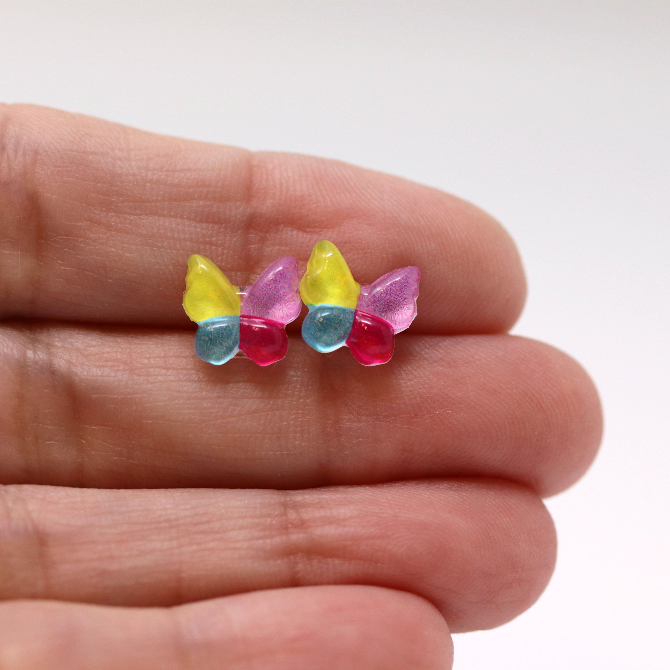 Pretty Smart - Wholesale Stud/Post Earrings - Butterfly Stud  Earrings, 10mm0