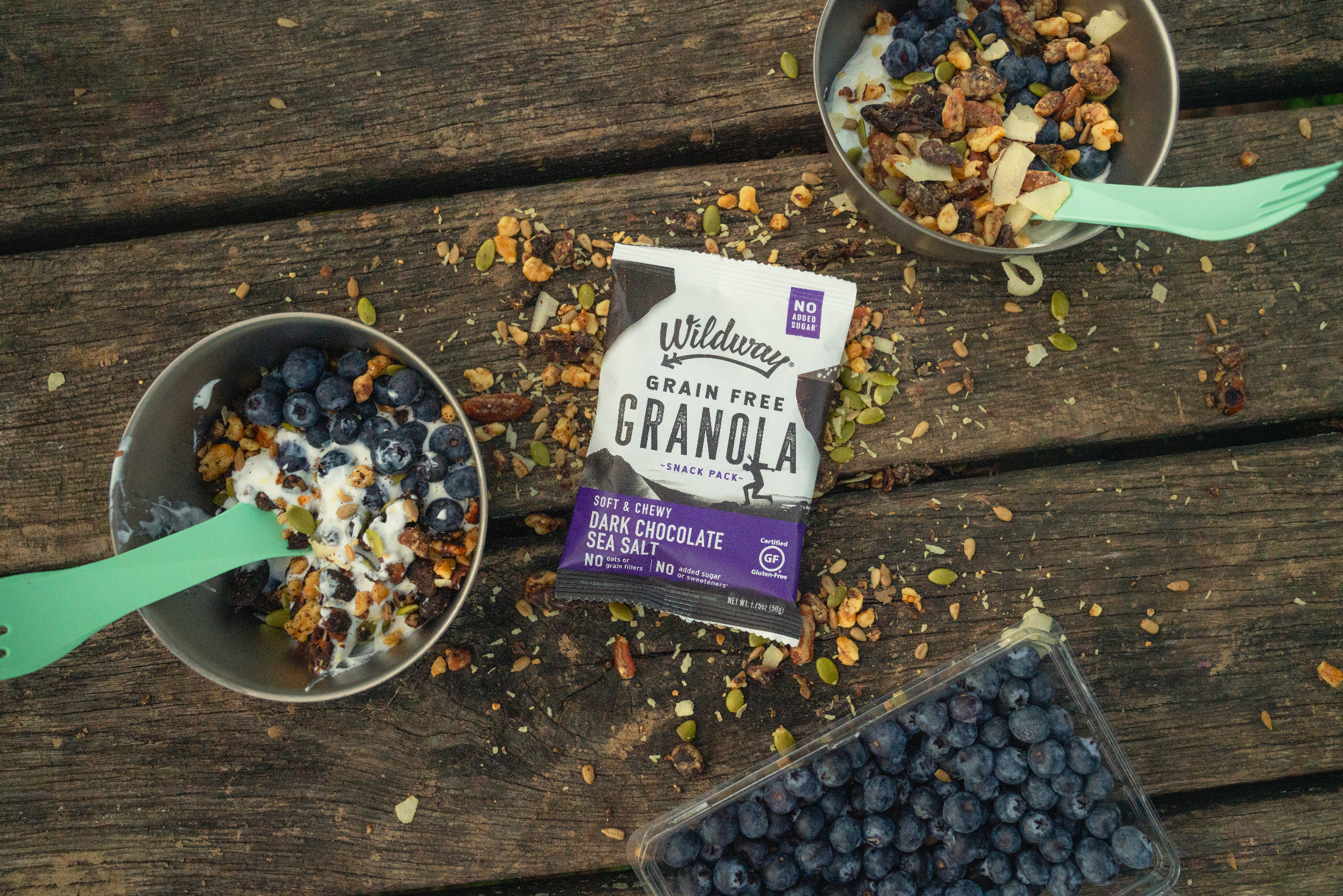 Wildway – Großhandel Granola – Getreidefreier Granola-Snackpack - Dunkle Schokolade Meersalz1