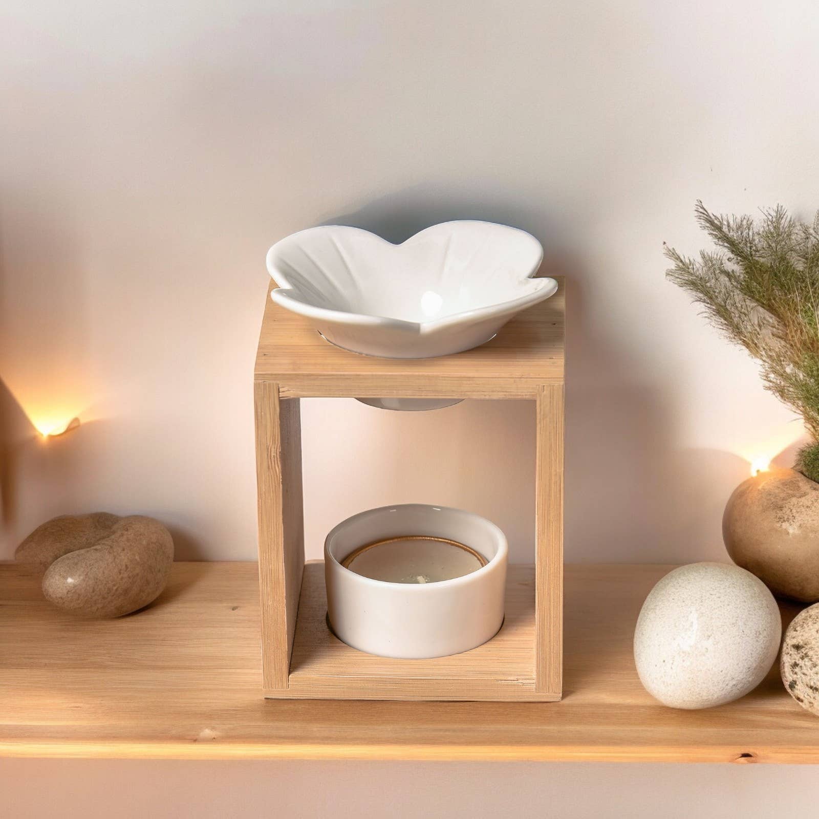 Zen'Arôme - Wholesale Fragrance Warmer - Plumeria Bamboo and Ceramic Scented Wax Burner11