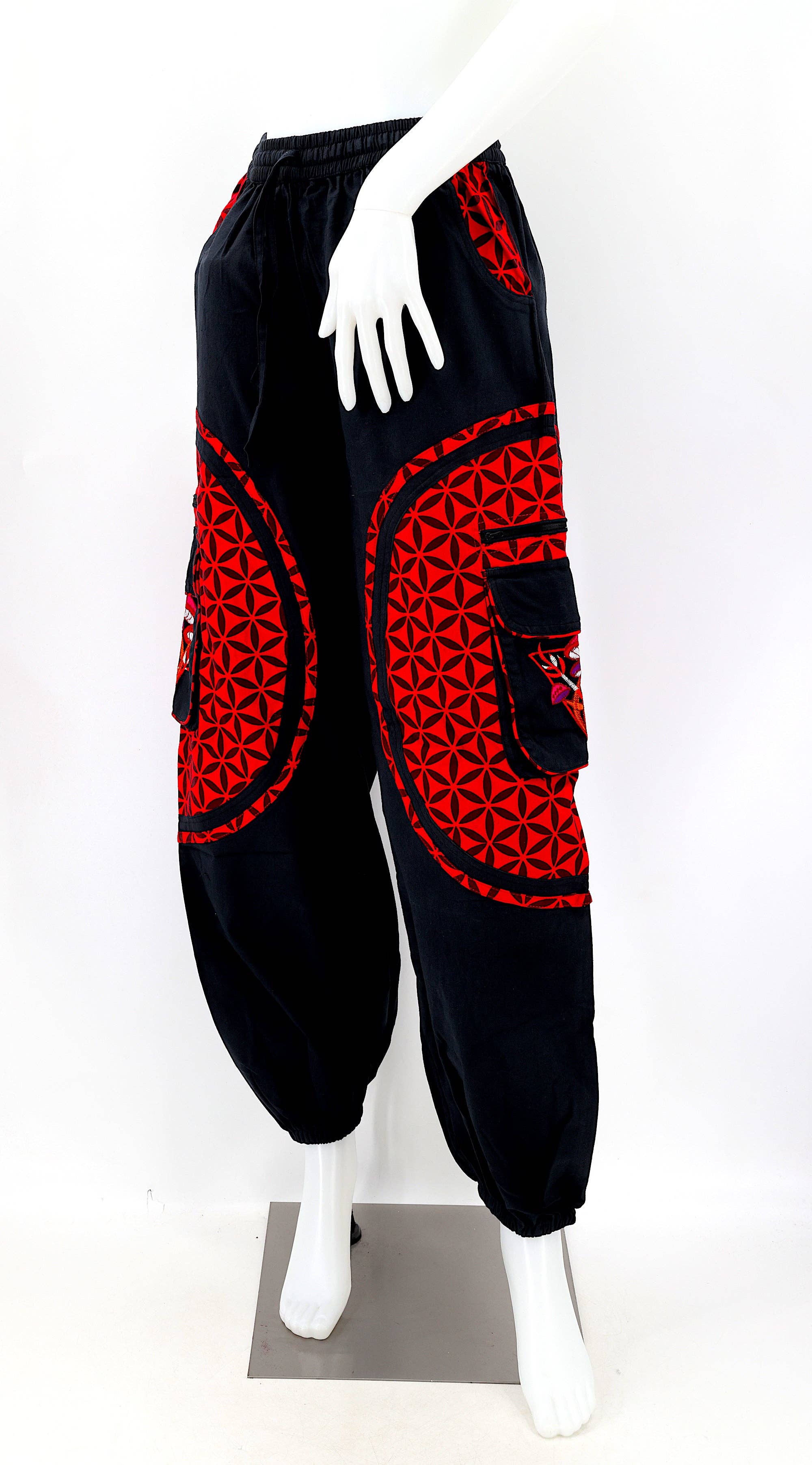 Himalaya Handmade - Wholesale Pants - Women's - Cotton Hippie Handmade Harem Mushroom Embroidered Bohemian Pants10