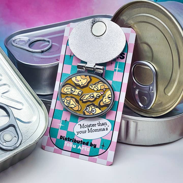 Toku Arts - Wholesale Lapel Pin/Button - Tinned Oysters Enamel Pin3