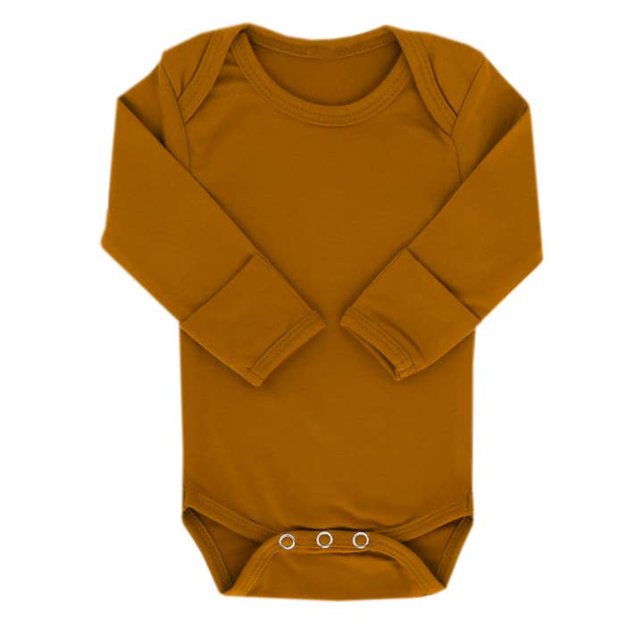 Copper Pearl - Wholesale Bodysuit (Non-Footed) - Baby - Long Sleeve Bodysuit - Camel
