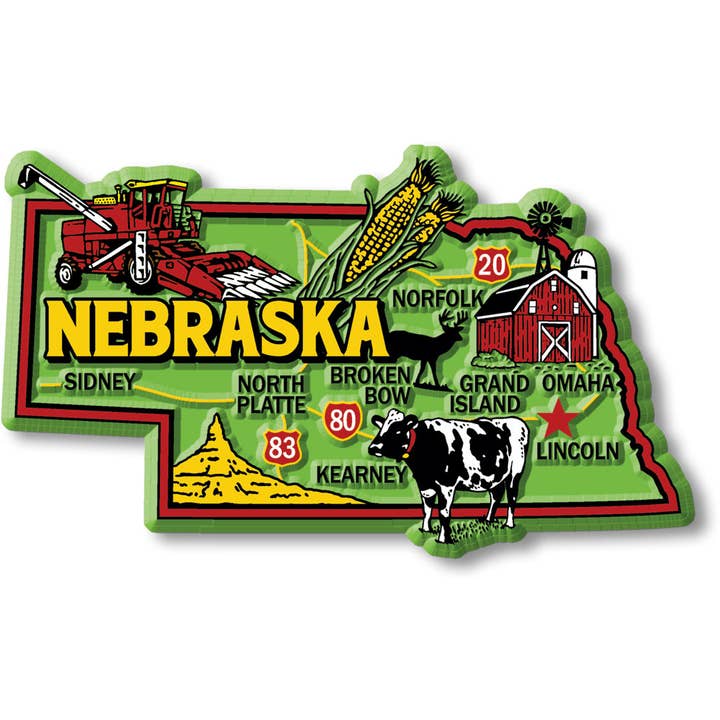 Nebraska Colorful State Magnet Collectible Made in USA and other Purchase Wholesale made in nebraska. Free Returns & Net 60 Terms on Faire trending on Faire.