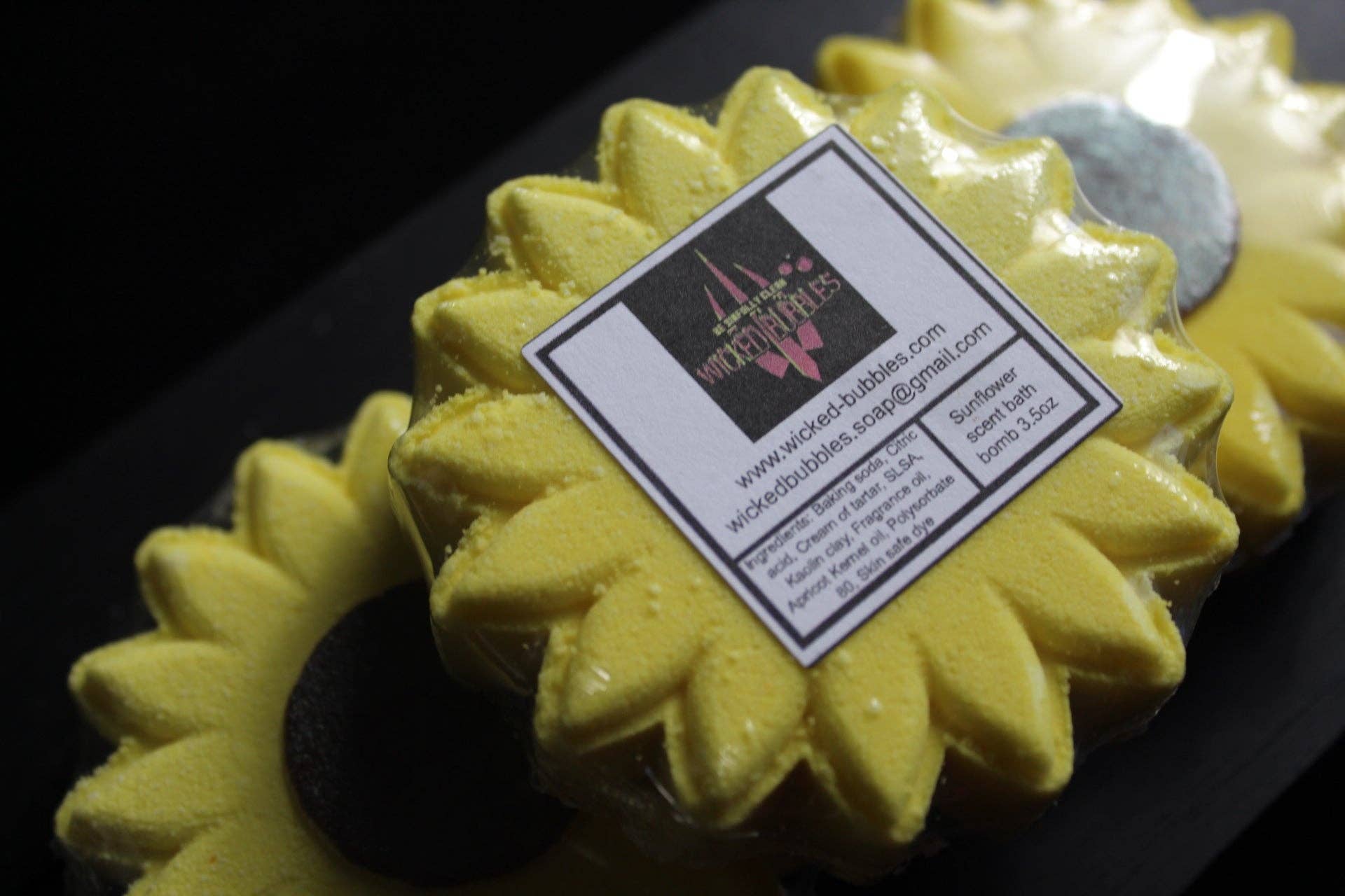 Wicked Bubbles LLC - Wholesale Bath Bomb/Fizz - Sunflower Bath bomb - 3.5 oz - Sunflower Scent4