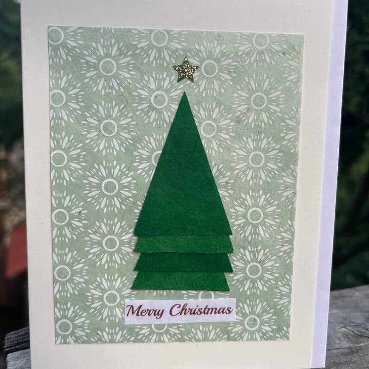 Marie's Paperie - Wholesale Christmas Card - Christmas Card Four Fold Tree1