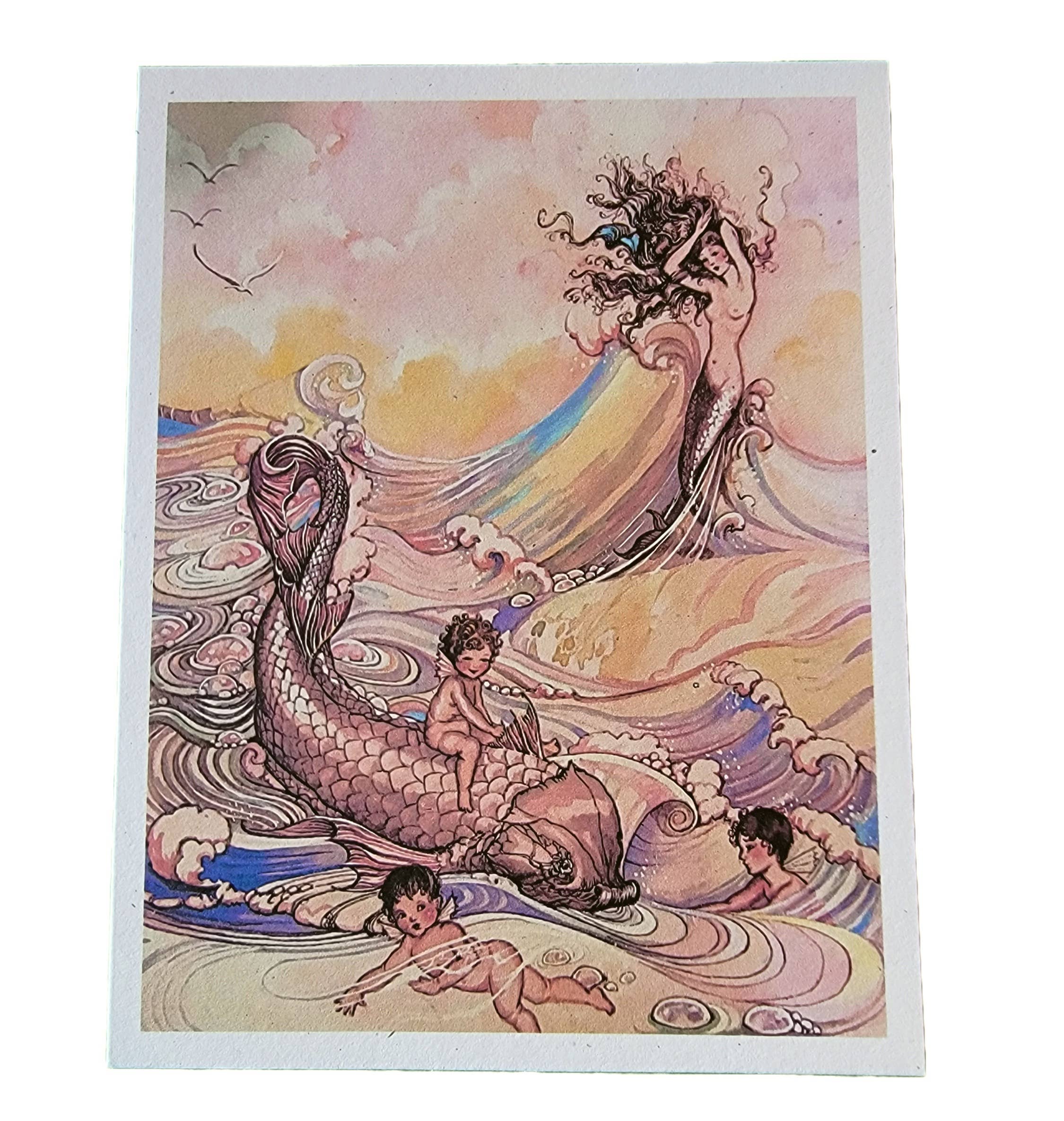 Superior Dry Goods - Wholesale Stationery/Notecard Set - &quot;Mermaids&quot; Recycled Note Cards | Boxed Set | Luxury3