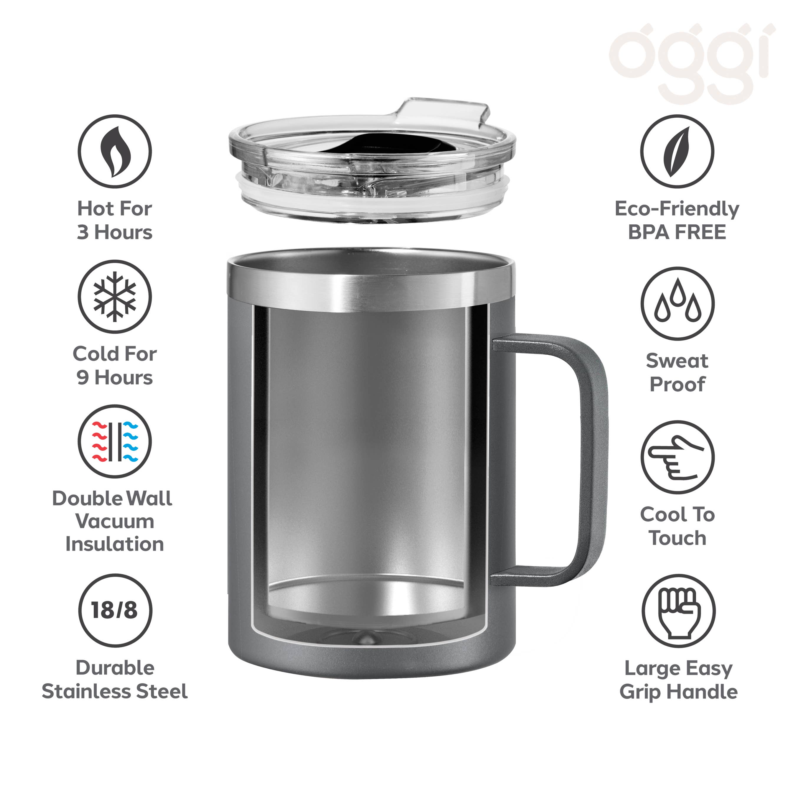 Oggi - Wholesale Insulated Mug/Tumbler - Insulated Tumbler - ThermoMug Double Vacuum (420 ml, 14 oz)2
