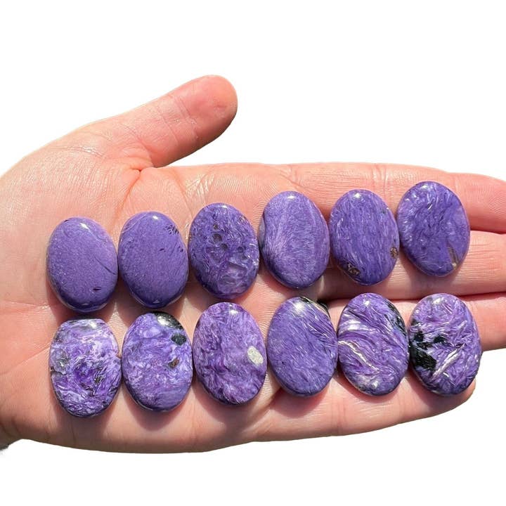 New Moon Beginnings - Wholesale Spiritual Stone/Crystal - Charoite Cabochon Oval0