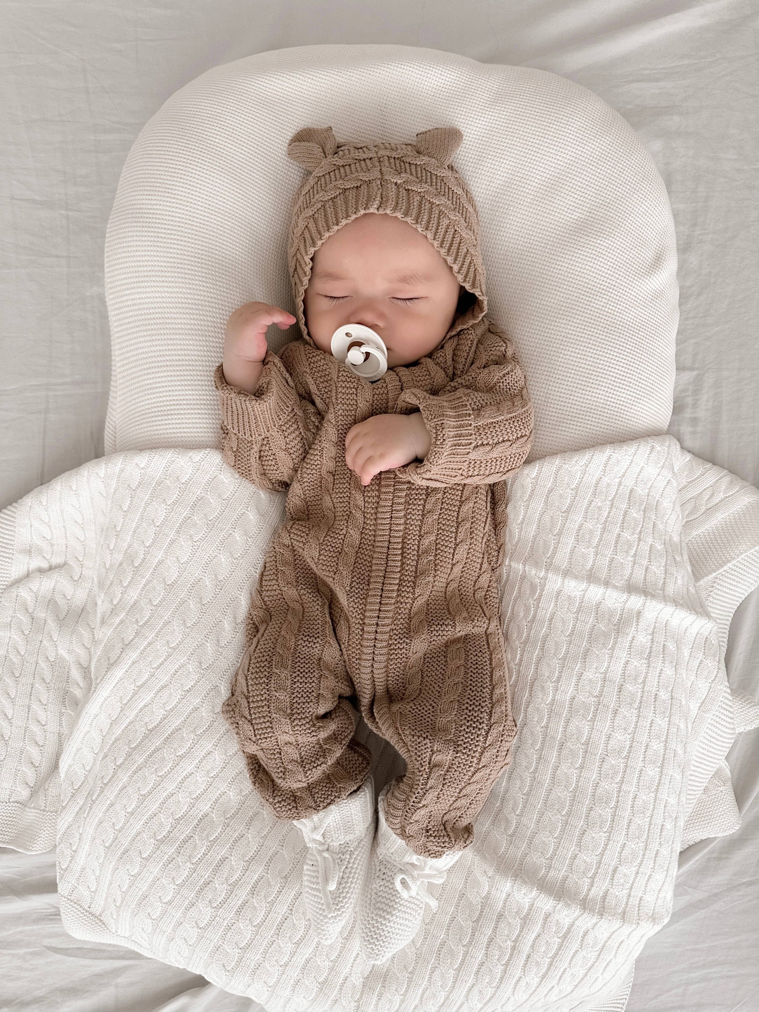 Gand Combinaison bébé Baby Bear en maille torsadée - Acorn en vente sur Faire0