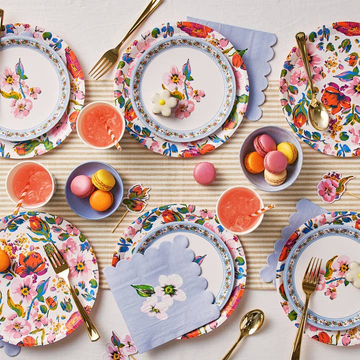 Coterie Party Supplies - Wholesale Disposable Plate - Vera Bradley Sea Air Floral Large Plates (10 per pack)