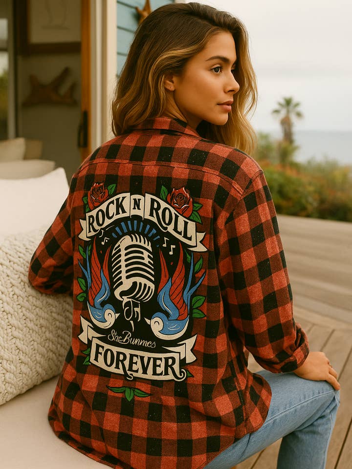 Flanela de Rock and Roll por atacado de The Nu Vintage