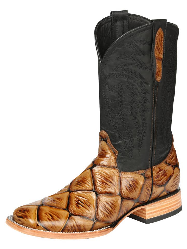 Imitation Rodeo Boots - Honey Pirarucu 171356 for wholesale by J&J WESTERN WEAR