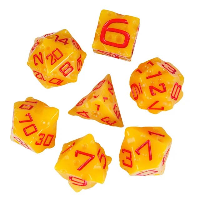 Cheesy Dice (16mm resin) for wholesale by Cultivation Games