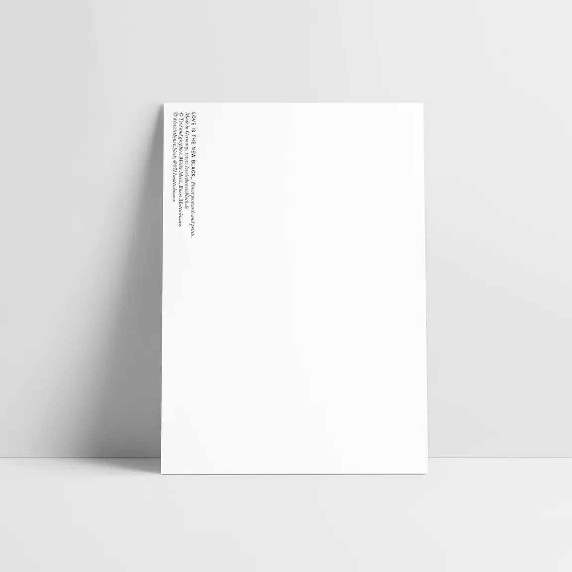 Love is the new black - Venta al por mayor Tarjeta postal - Postal / Pizza2