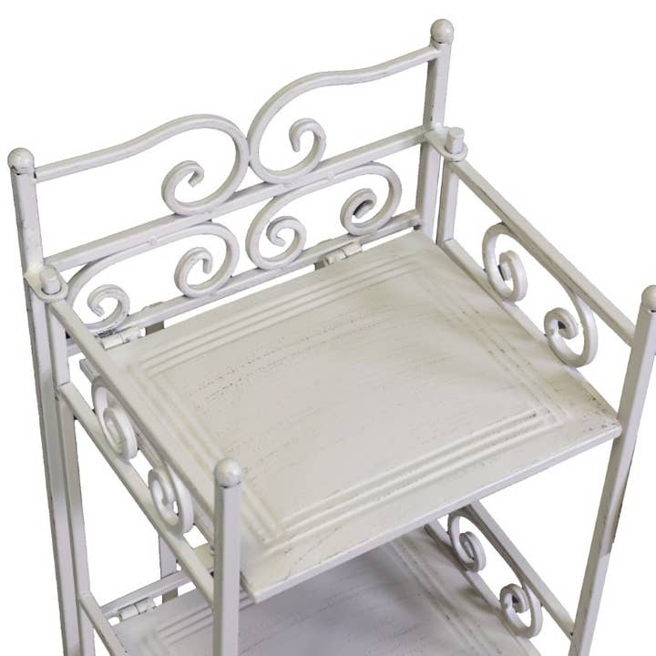 Estante de metal Jessica com 5 prateleiras brancas 28x23x132 cm por atacado de Vacchetti