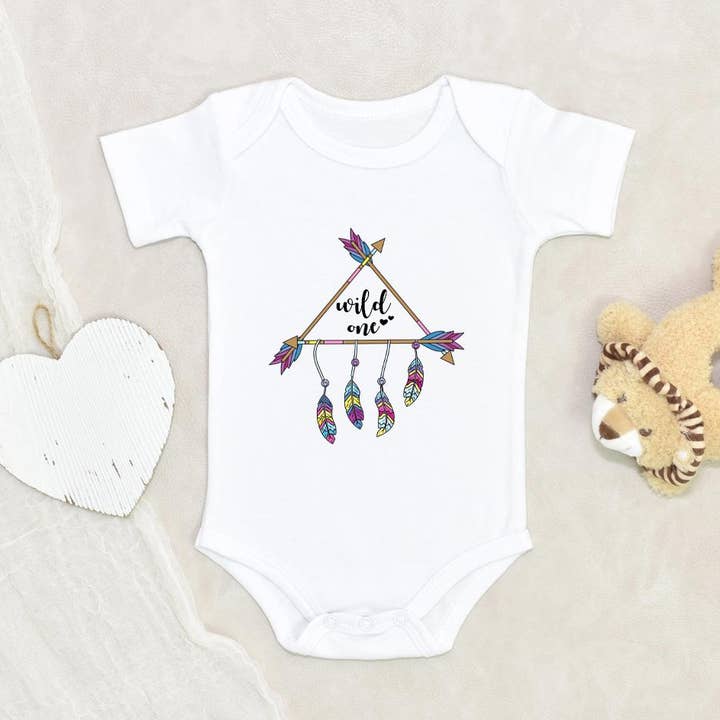 Boho 1st Birthday Girl Onesie for wholesale by NewBabyWishes