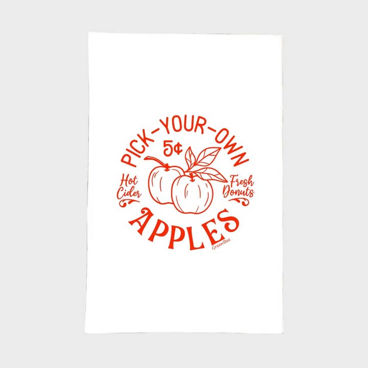 Apple Kitchen Towel | Tea Towels | Fall Kitchen Towels for wholesale by Green Bee Tea Towels