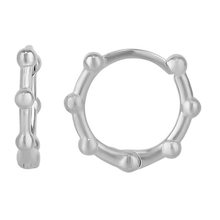 Orecchini a Cerchio in argento Sterling con sette perle per la vendita all'ingrosso da parte di Spero London