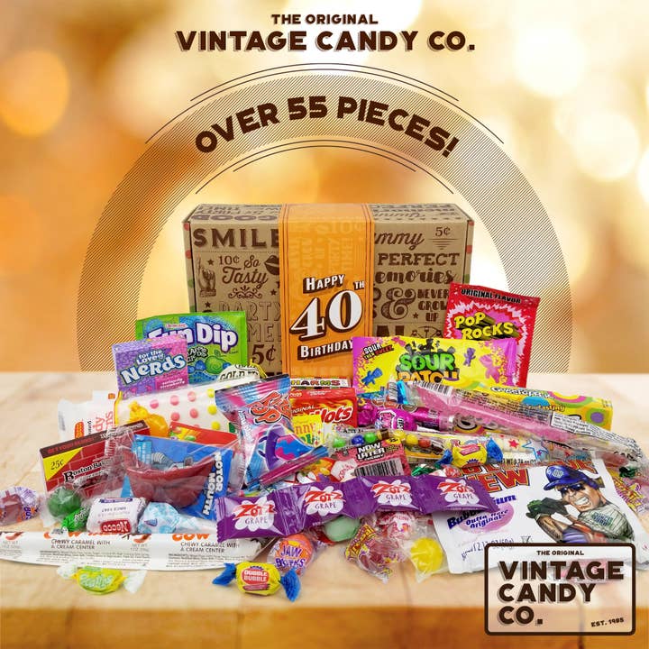 Vintage Candy, LLC - Wholesale Gummy - 40th Birthday Retro Candy Gift