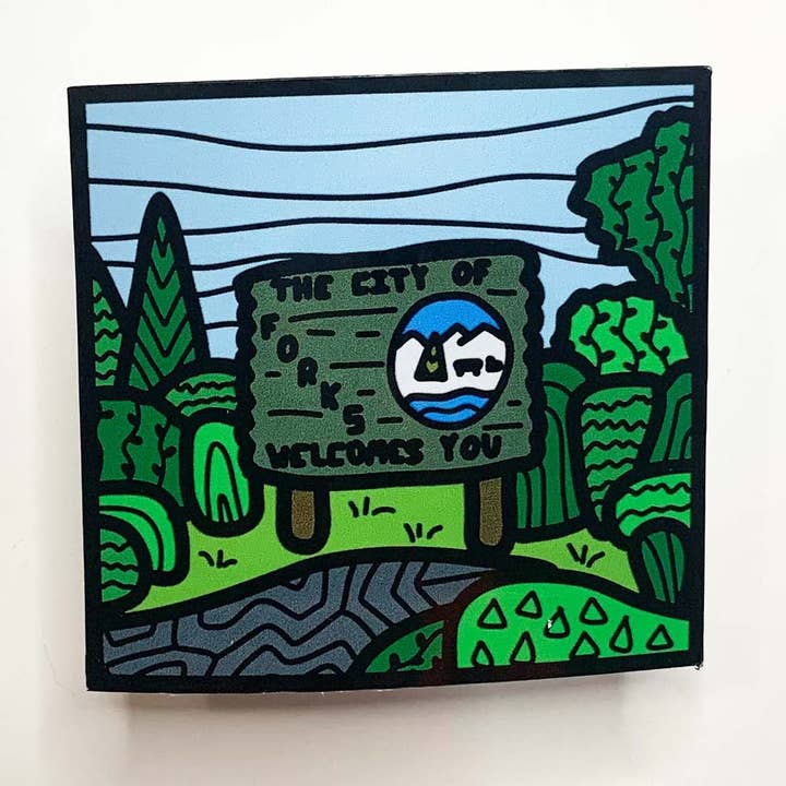 Vinylsticker met welkomstbord voor vorken voor wholesale door Evergreen Adventures