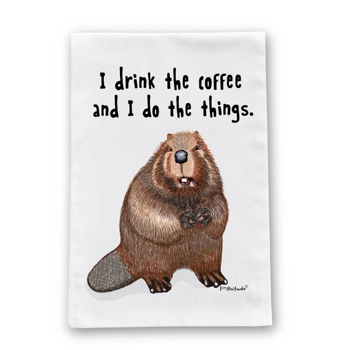Beaver Things Cotton Dish Towel for wholesale by Pithitude