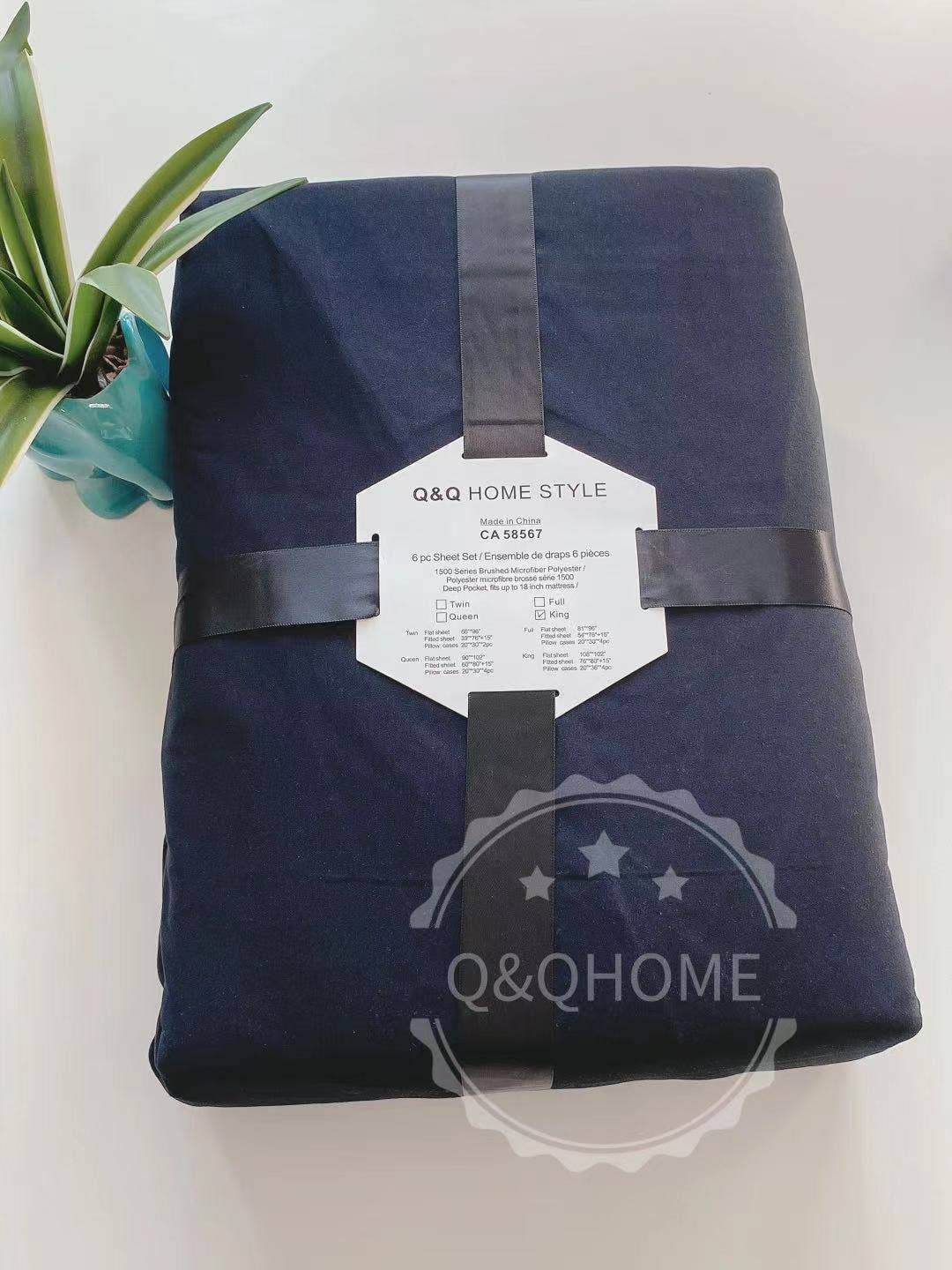 Q&Q HOME - Wholesale Sheet Set - QQ-HOME 6 Pieces Super Soft Microfiber Sheet Set5