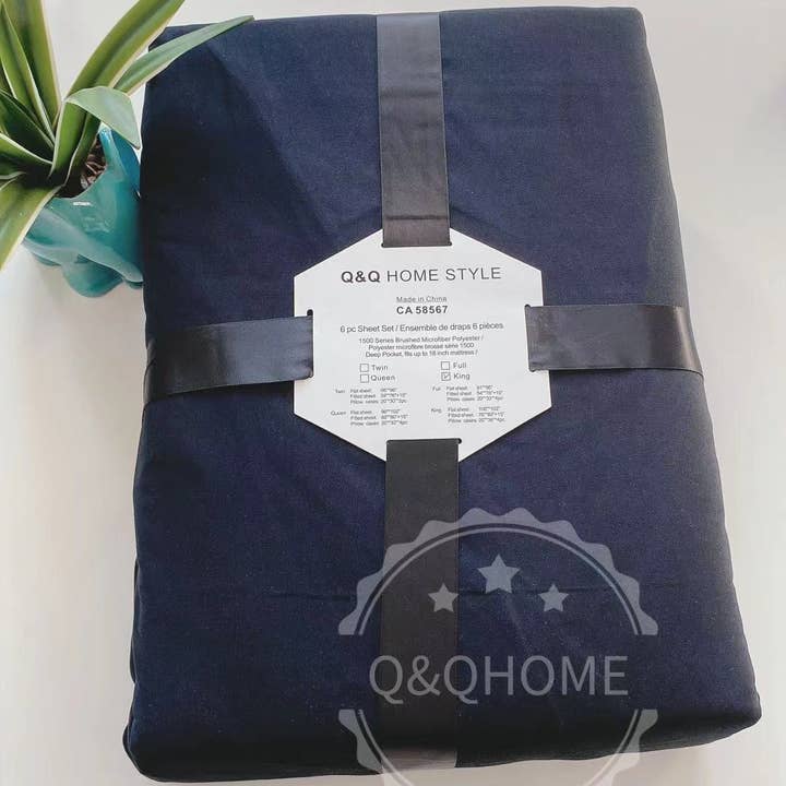 Q&Q HOME - Wholesale Sheet Set - QQ-HOME 6 Pieces Super Soft Microfiber Sheet Set5