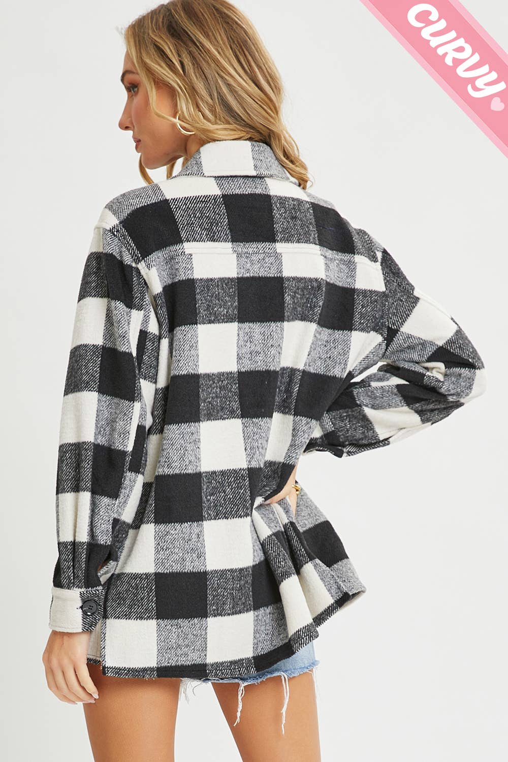 Sweet Lovely by Jen – wholesale Shirt Jacket/Shacket - Women’s – PLUS SIZE FLANNEL OUTEWERAR SHACKET22