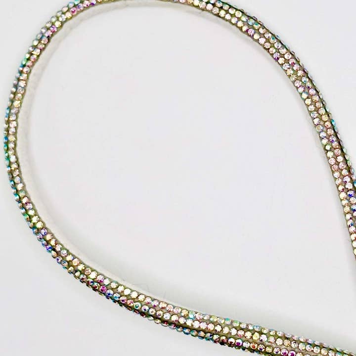 Appliques with Glitz - Wholesale Craft supplies - Rhinestone Cord - 6MM - Sleek Half Round Design - Multiple Colors1