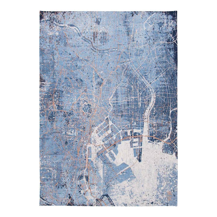 Tapis Ecorug Bleu Conductive Blue pour la vente par Louis de Poortere