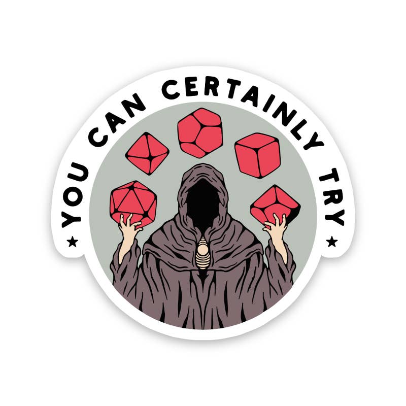 Sticker Horse - Wholesale Sticker - Grim Reaper You Can Certainly Try D20 Sticker