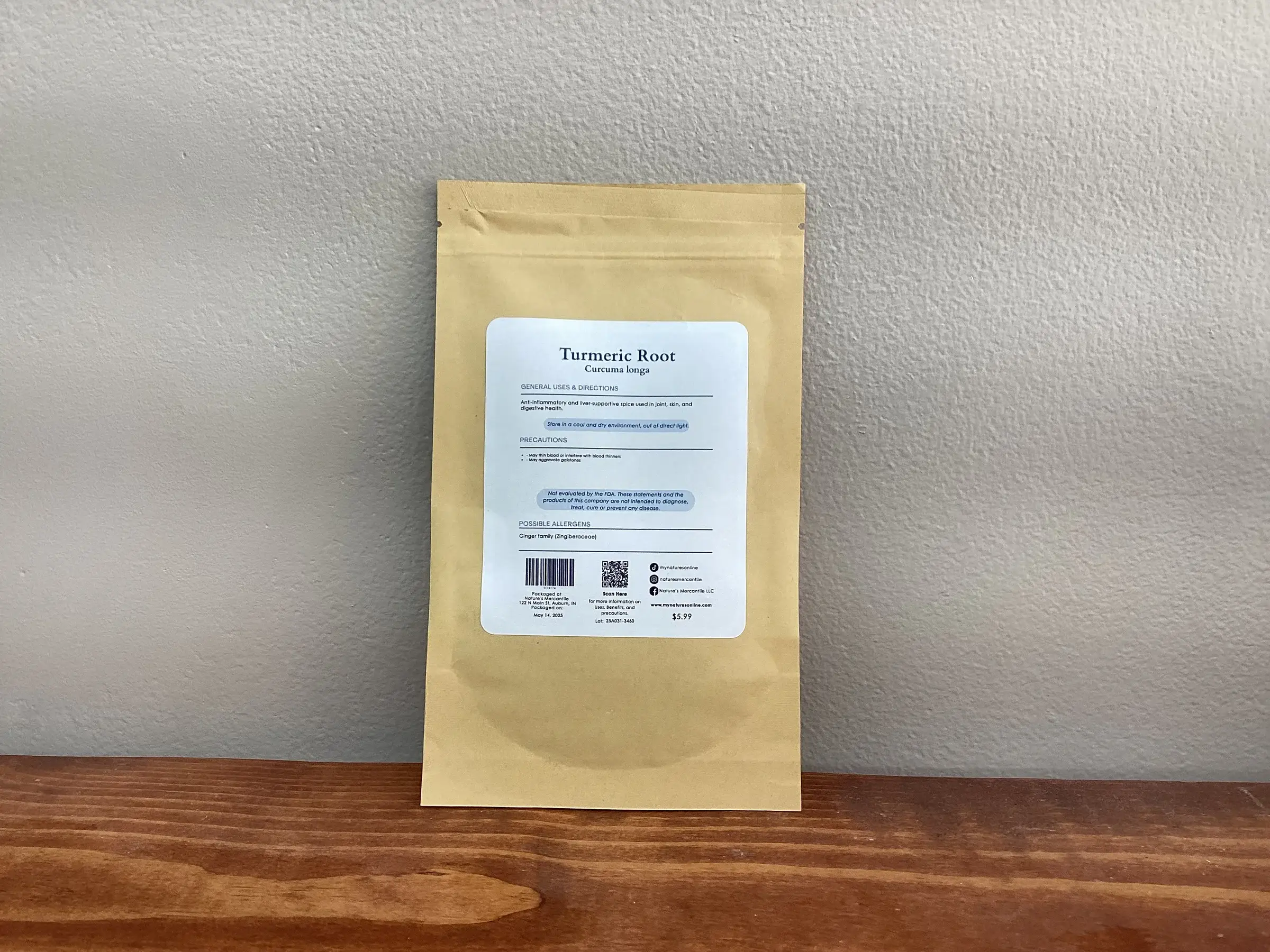Nature's Mercantile - Wholesale Health/Detox Tea - Turmeric Root2