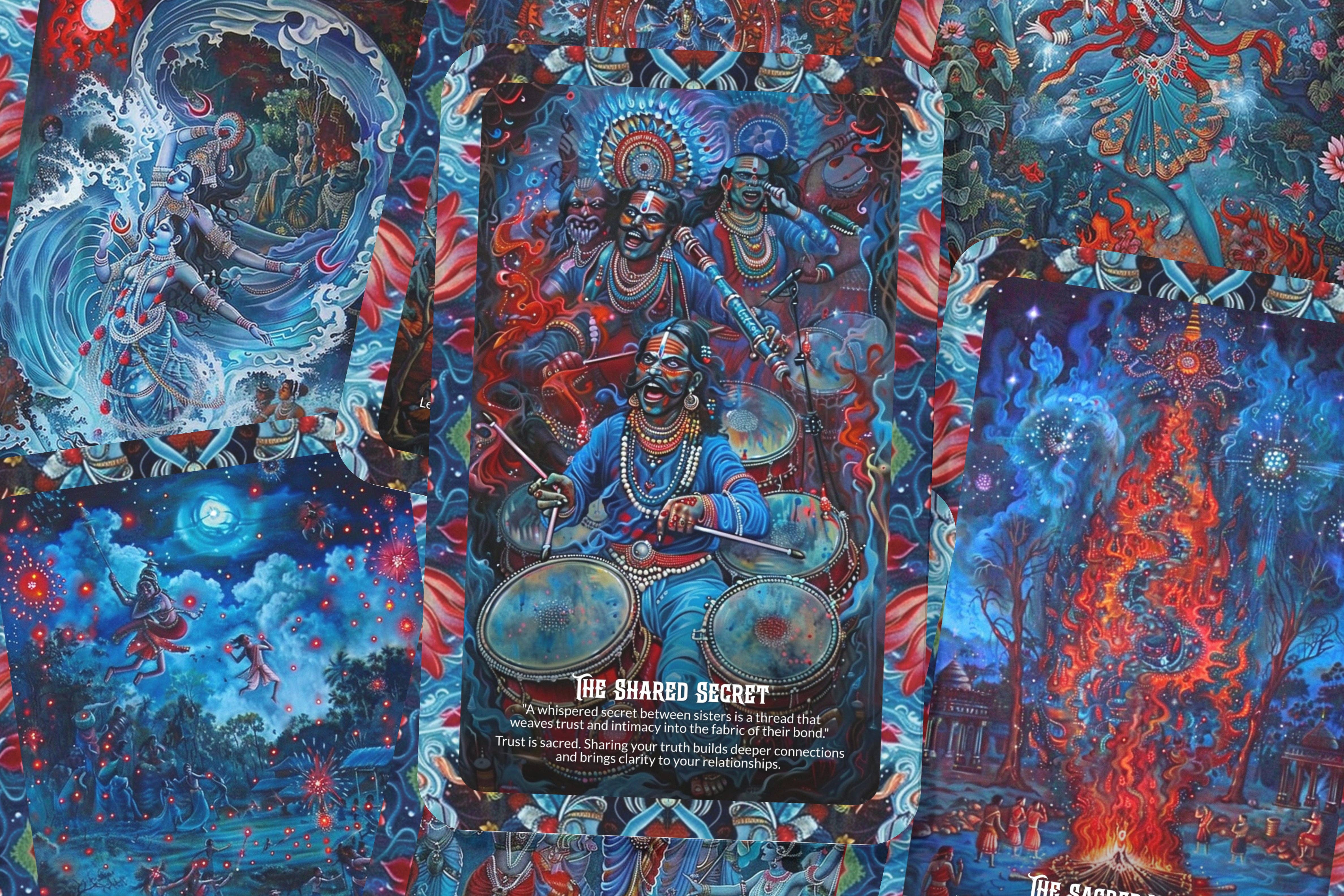 IBIZA TAROT - Wholesale Tarot Cards - Sacred Sisterhood Oracle: Celebrate the power of feminine connection with this 22-card deck, nurturing sisterhood and inner wisdom.3