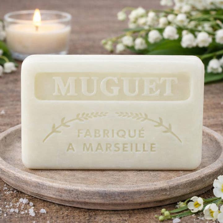 125 g fransk tvål - liljekonvalj för wholesale av French Soap Wholesale