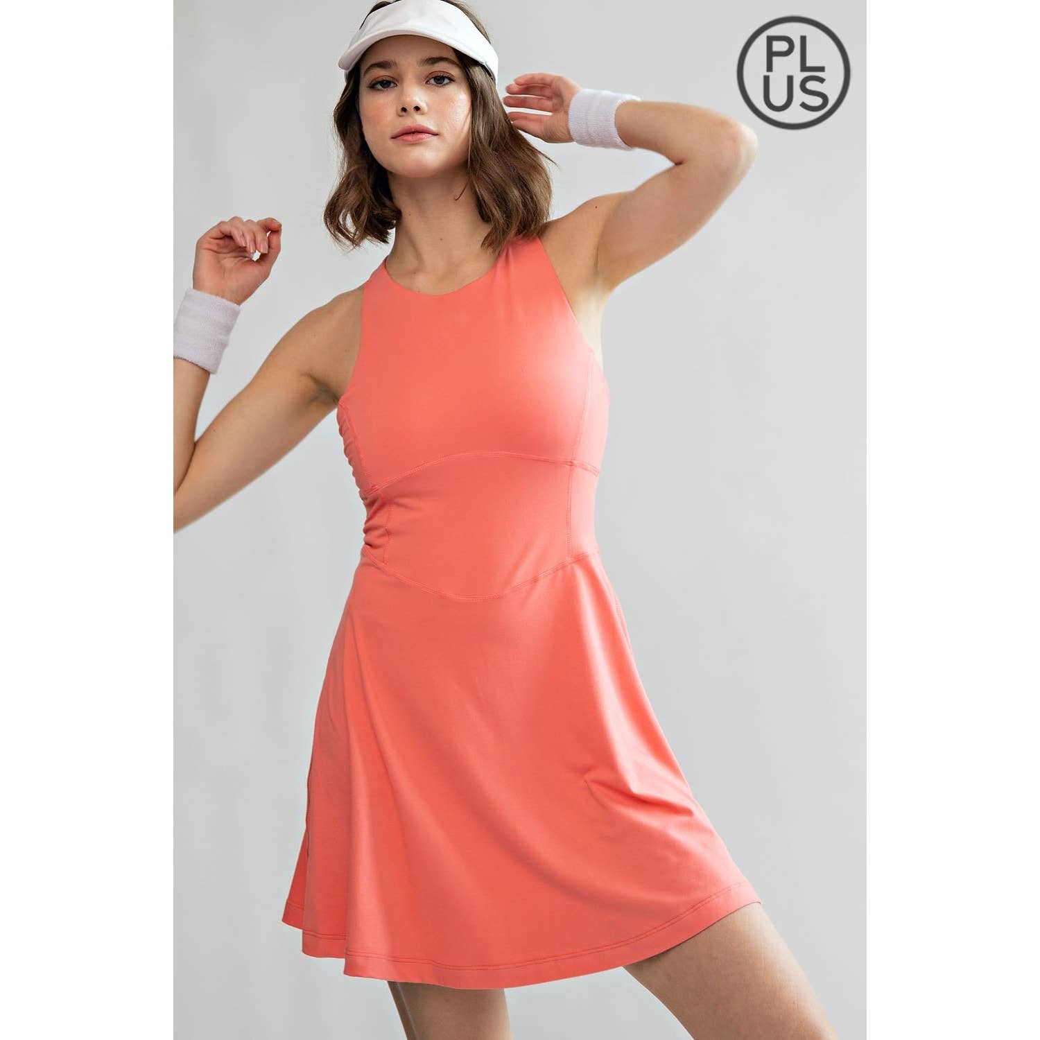 Rae Mode - Wholesale Athletic Dress - Women's - PLUS SIZE BUTTER ROMPER DRESS WITH KEYHOLE8