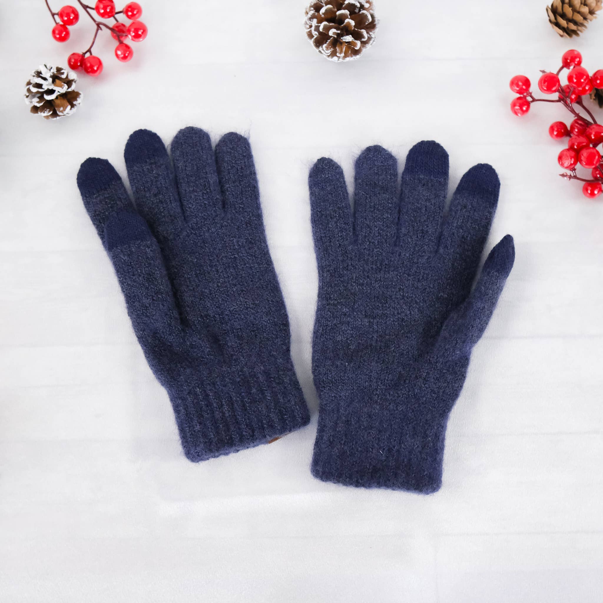 Karma Nepal Crafts - Wholesale Gloves - Unisex - Unisex  Solid Winter Touch Screen  Gloves with Fleece Lining3