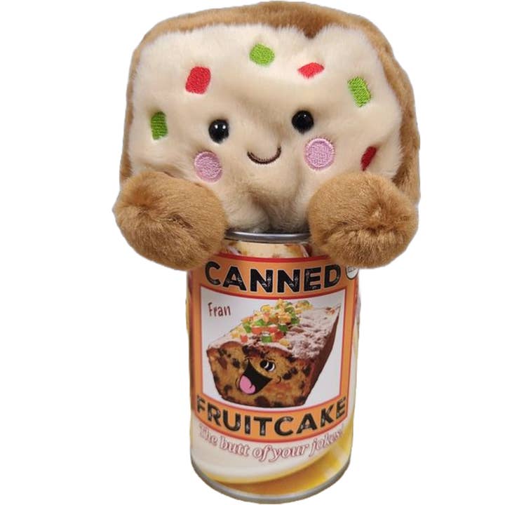 Canned Gifts - Wholesale Gag Gift/Novelty Gift - Canned Fruitcake | Plush Fruit Cake w/Jokes | Christmas4