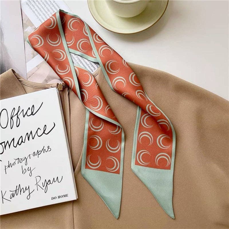 ShieldChic - Wholesale Scarf - Women's - Vintage Printed Slim Hair Silky Scarf13