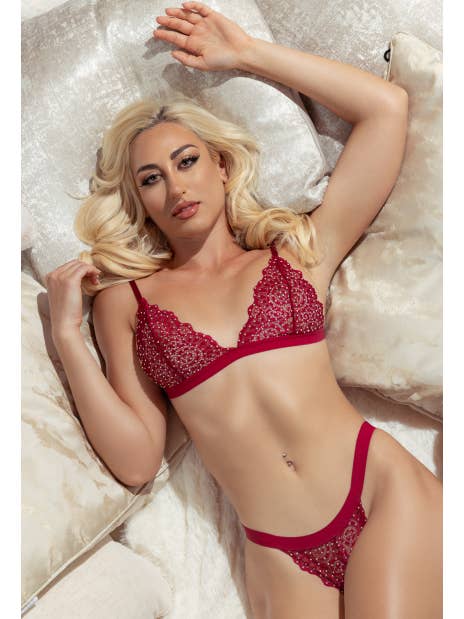 Candyland - Wholesale Lingerie Set - Women's - Crystal Lace Bralette Set8