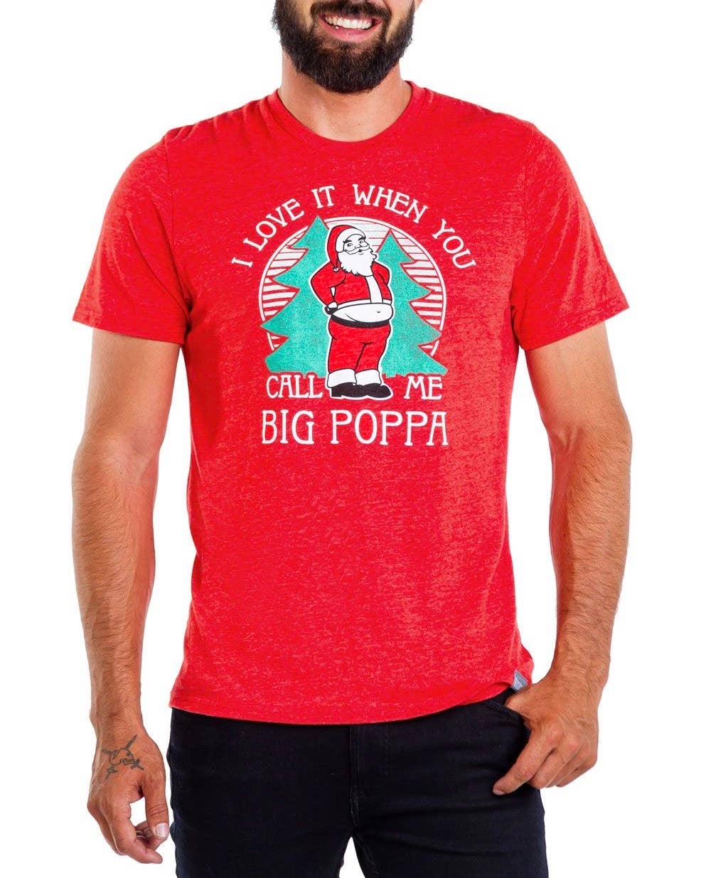 Tipsy Elves - Vente T-shirt à imprimés – homme - T-shirt Big Poppa Santa - T-shirt de Noël amusant pour hommes2