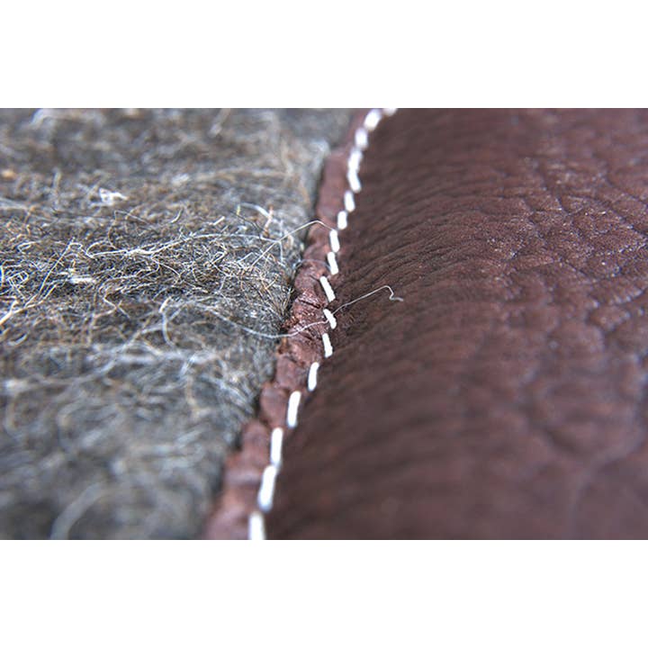 HILASON - Wholesale Horseback Riding Gear - HILASON Western Wool Felt Horse Saddle Pad W/ Distressed Wear Leather Fur Padded Made in USA | for Horses6