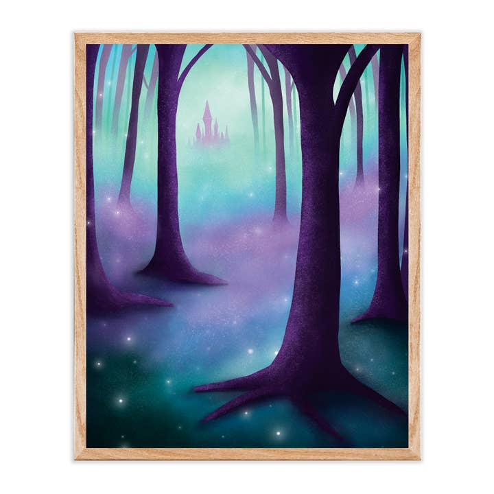 Fairytale Castle Forest Art Print for wholesale by Green Artist Designs