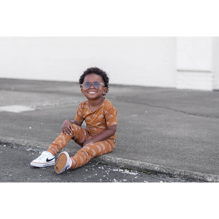 millie + roo LLC - Vente Haut et bas de pyjama – enfant - ENSEMBLES 2 PIÈCES À MANCHES COURTES EN BAMBOU - Sunny Days5