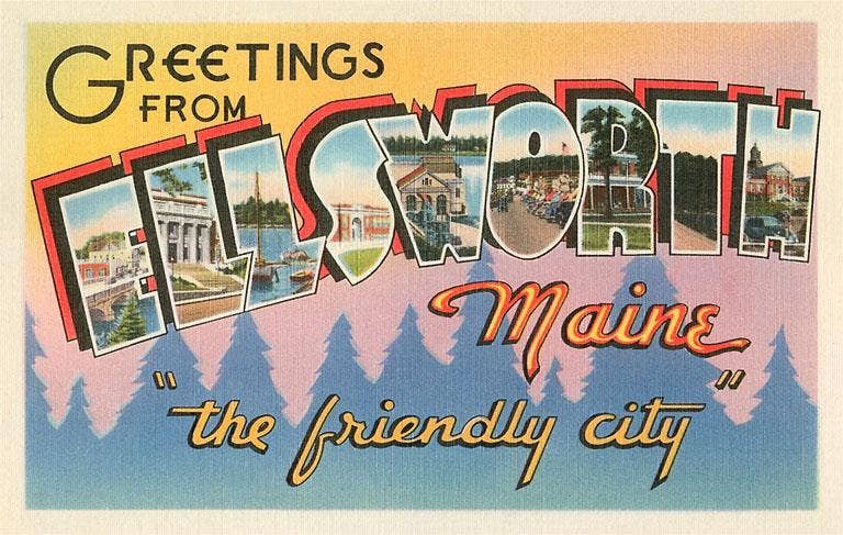 Found Image Press - Wholesale Art Print - Art Print ME-280 Greetings from Ellsworth0