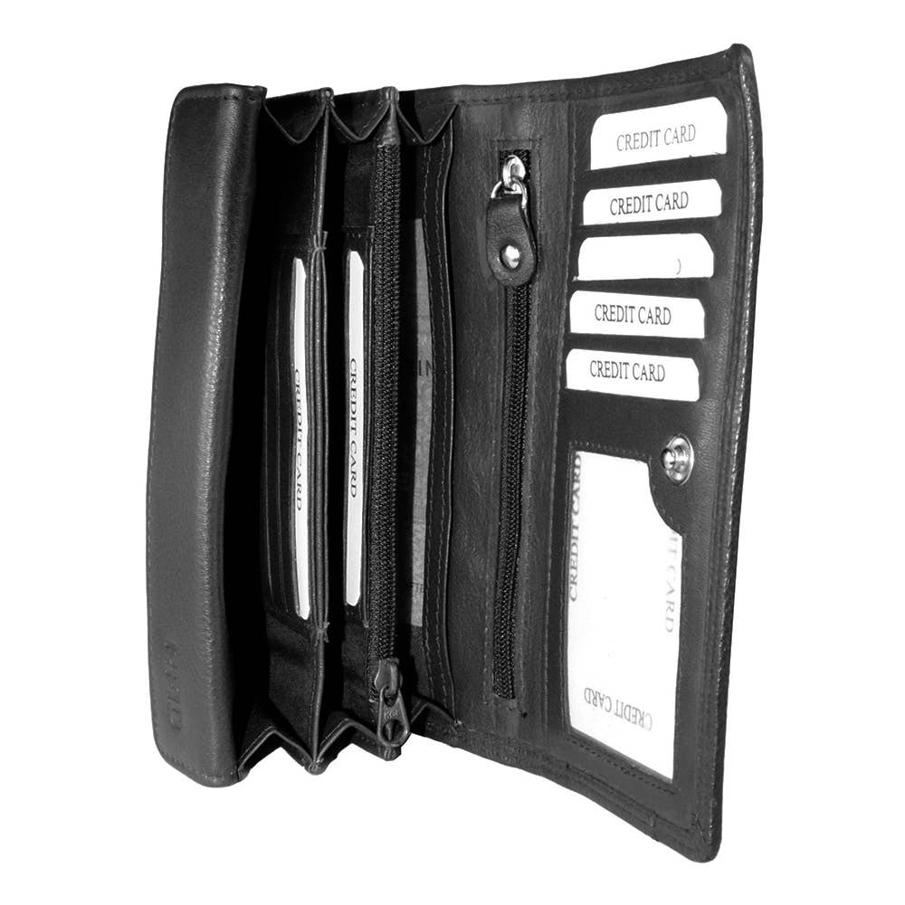 Arrigo - Wholesale Wallet - Women's - Wallet Leather Ladies RFID - Leather Woman Harmonica Wallet10
